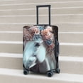thumbnail image 6 of Hirioo Flower Crown White Horse for Elasticity Suitcase Cover (No luggage Included) Durable Luggage Protector Fits 18-32 Inch Luggage-Medium, 6 of 7