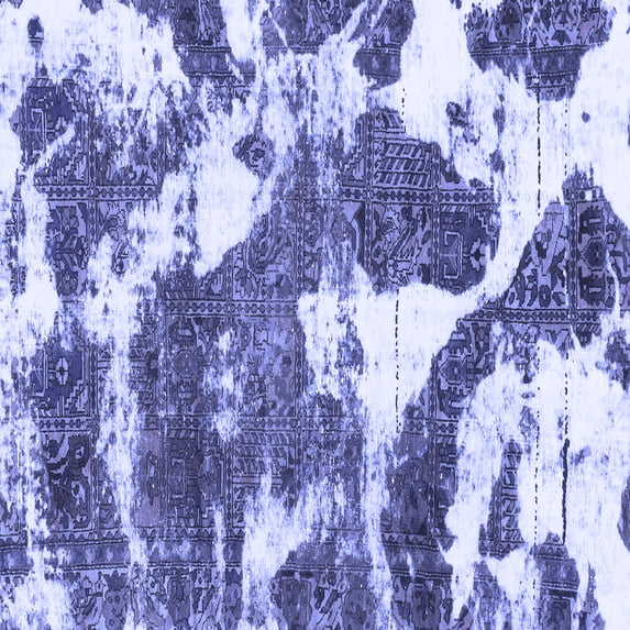 Ahgly Company Indoor Square Abstract Blue Modern Area Rugs, 3' Square