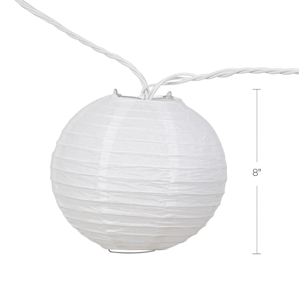Guirlande lumineuse de grosses lanternes en papier, Hometrends