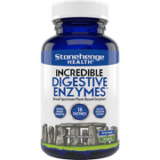 Stonehenge Health Incredible Digestive Enzymes - 18 Plant-Based Enzymes - Lipase, Lactase, Protease, Amylase, Bromelain for Gas, Bloating, Fatigue (1)