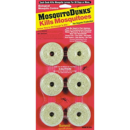Mosquito Dunks Biological mosquito control - kills mosquitos before they are old enough to bite - 6 Pack