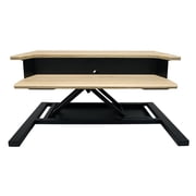 Two-Tier Pneumatic Standing Desk Converter - White Oak
