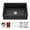Midnite, variant on Houzer Quartztone 30 in Cloud Granite Composite Apron Front Farmhouse Single Bowl Workstation Kitchen Sink with Accessories - W-130 CLOUD-C