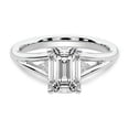 thumbnail image 4 of IGI Certified 1 Carat Emerald Shape Lab Grown Diamond Engagement Ring | 14K White Gold | Erica Swan Split Shank Diamond Ring | FG-VS1-VS2 Quality Friendly Diamonds, 4 of 6