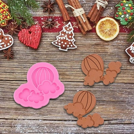 

tangnade rainbow cloud hot air balloon silicone mould fondant chocolate baking diy clay silicone tool cake mould