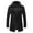 Black, variant on Men's Thermal Single Breasted Wool Blend Coat Business Peacoat with Detachable Zipper,Black,M