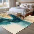 thumbnail image 4 of 5'x8' Area Rugs, Teal Brown Indoor Outdoor Area Rug for Living Room Bedroom, Modern Abstract Art Contemporary Washable Bathroom Rugs Kitchen Floor Carpet Mats Home Decor Aesthetic, 4 of 8