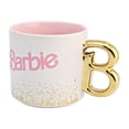 thumbnail image 3 of Taza Cerámica Bitono, Modelo Barbie Mattel, Tarro para Bebidas Calientes Con Asa Metalizada Letra B, Capacidad 502ml, Blanco y Rosa, 3 of 3