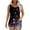 Multicolor, variant on Tank Tops for Women under $5 Plus Size Sleeveless Crew-neck Print Loose Casual Pleated Top Multicolor 2XL