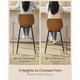 thumbnail image 4 of VASAGLE 2 Pack Bar Stools, Bar Height Bar Stools with Back, Ergonomic Backrest, Synthetic Leather, Metal Legs, 28.7-Inch Tall Stools for Kitchen Island Home Bar, 4 of 7