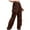 Coffee, variant on Lolmot High Waist Stretch Cargo Pants Women Baggy Multiple Pockets Relaxed Fit Straight Wide Leg Casual Y2K Pants Combat Military Trousers