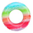thumbnail image 1 of Rainbow Swimming Ring for Kids Summer Beach Inflatable Swim Ring Water Fun Party Toy, 1 of 8