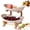 Apricot, variant on 2/3-Tier Oval Fruit Basket with Bamboo Stand,Large Space-Saving Snack & Vegetable Display,Modern Home Decor for Kitchen Countertop