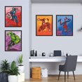 thumbnail image 4 of QTH Poster Superhero Pictures Watercolour Art Super Hero Canvas Print Wall Decorations Children's Room Decoration Superhero Wall Picture Boys Gifts 20 x 25 cm, 4 of 4