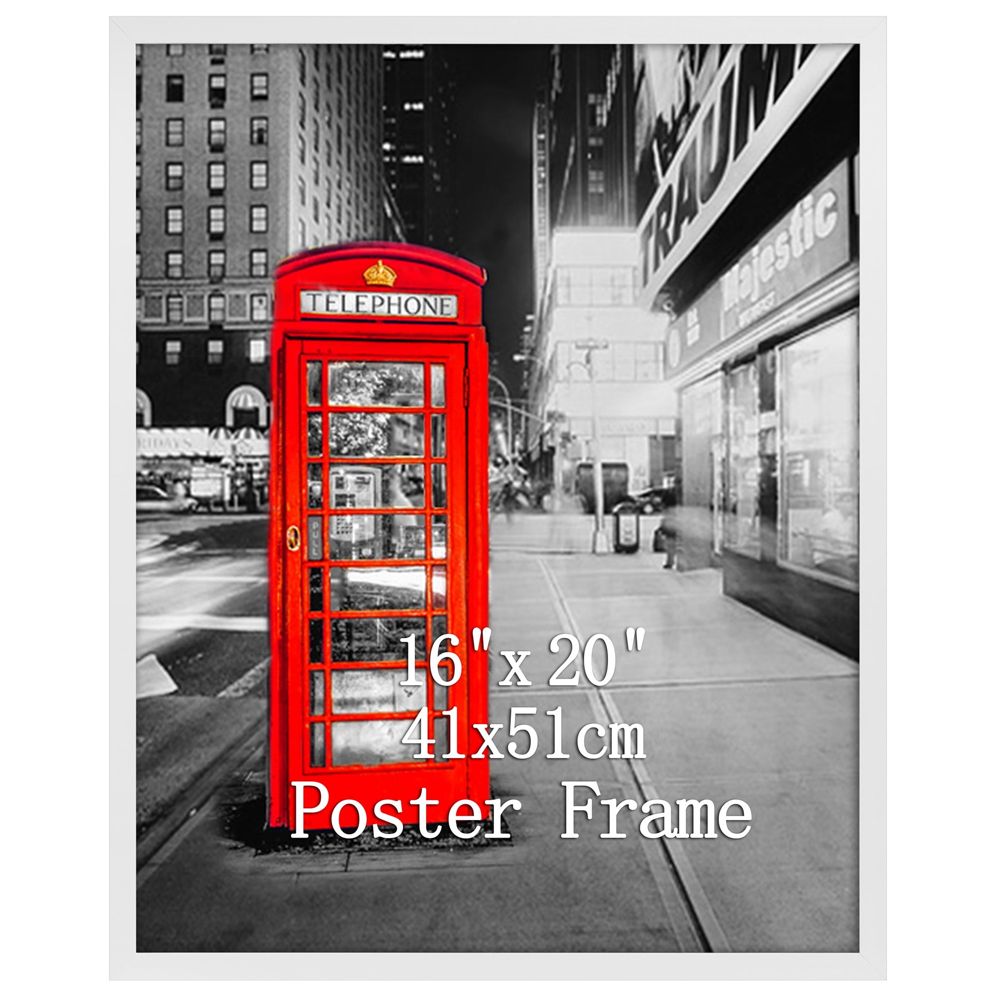 16x20 Picture Frame（1 Pack）, Classic Photo Frames 16x20 for Tabletop or Wall Vertical or Horizontal Display, White