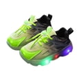 thumbnail image 3 of Sneakers for Girls Baby Boys LED Light Mesh Hollow out Basketball Shoes Walking Mesh Luminous Athletic Running Shoes Green Size 12 Little Kid, 3 of 3