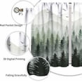 thumbnail image 6 of Green Forest Curtains for Bedoom,Misty Mountain Nature Window Treatment Tree Woodland Rod Pocket Cafe Curtains for Bathroom Dining Laundry Room Window Drapes,42X54 Inch, 6 of 6