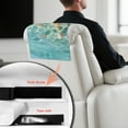 thumbnail image 6 of COEQINE PU Leather Recliner Headrest Protector Furniture Slipcover Anti-Slip Head Rest Covers with Adhesive Backed Hook and Loop Straps for Coastal Decor, 17x27 Inch, Starfish Conch Beach, 2 Pieces, 6 of 7
