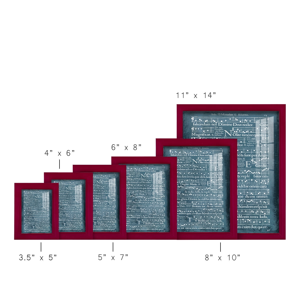 Graphic Songbook II - Framed Print w/glass - Cherry Red