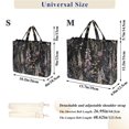 thumbnail image 2 of FORMRS Womens Corduroy Tote Bag Crossbody Shoulder Handbag with Pocket, Dark Flowers Pattern, 2 of 7