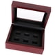 thumbnail image 1 of Caja organizadora de madera portátil de 12 x 16 x 7 cm, con 2 compartimentos para 6 artículos de campeonato. Vino tinto de 6 hoyos, 1 of 4