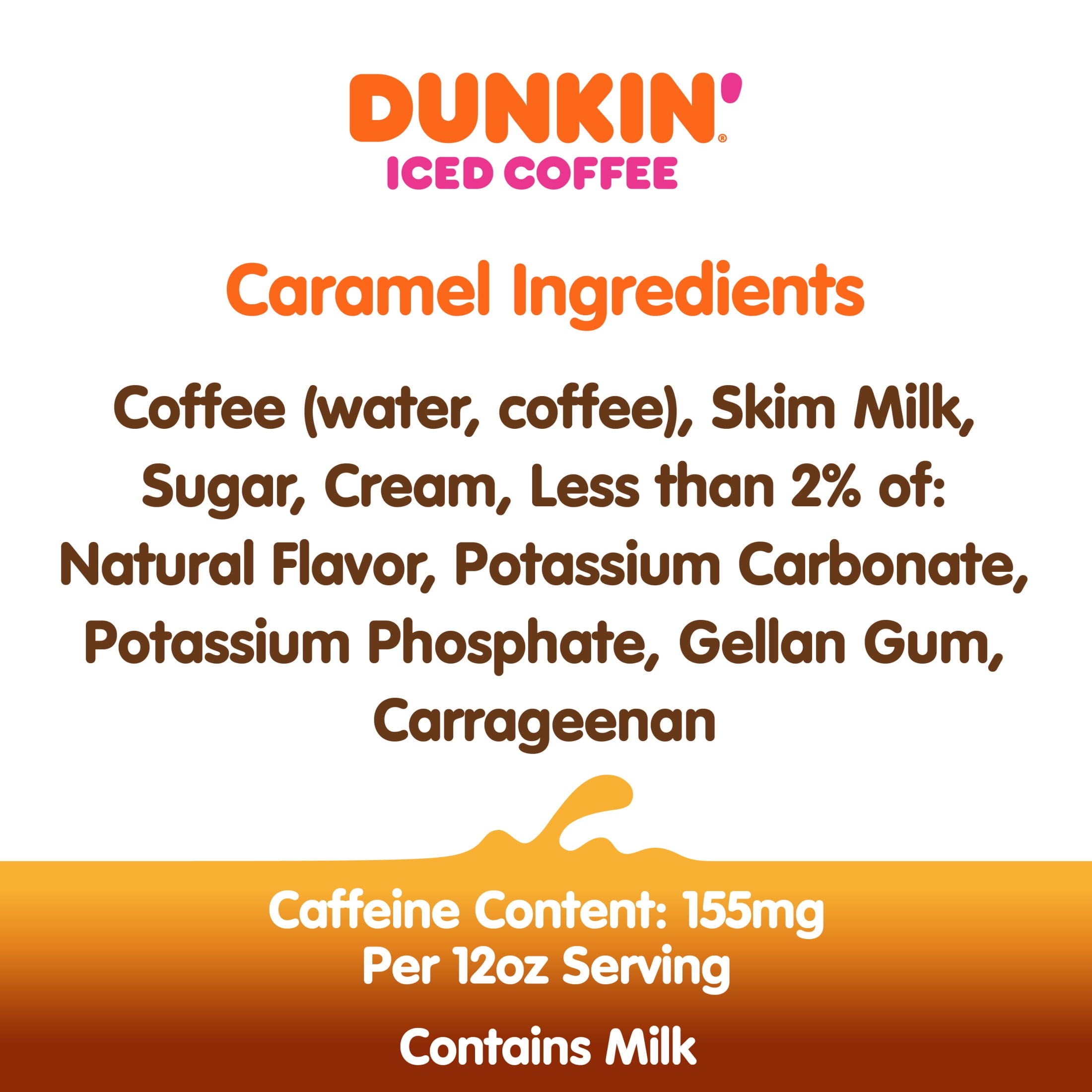 Dunkin' Caramel, Iced Bottled Coffee Drink, 40 fl oz