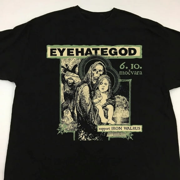 LIMITED EDITION New EYEHATEGOD Eyehategod Iron Walrus Tonight Cotton Shirt Black E878