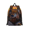 thumbnail image 2 of Yiaed Lizard With Sunglasses Sunset Print Backpack, Premium Laptop Backpack, Travel Backpack for Women, Lightweight Backpacks, Comfortable Back Pack-Medium, 2 of 7