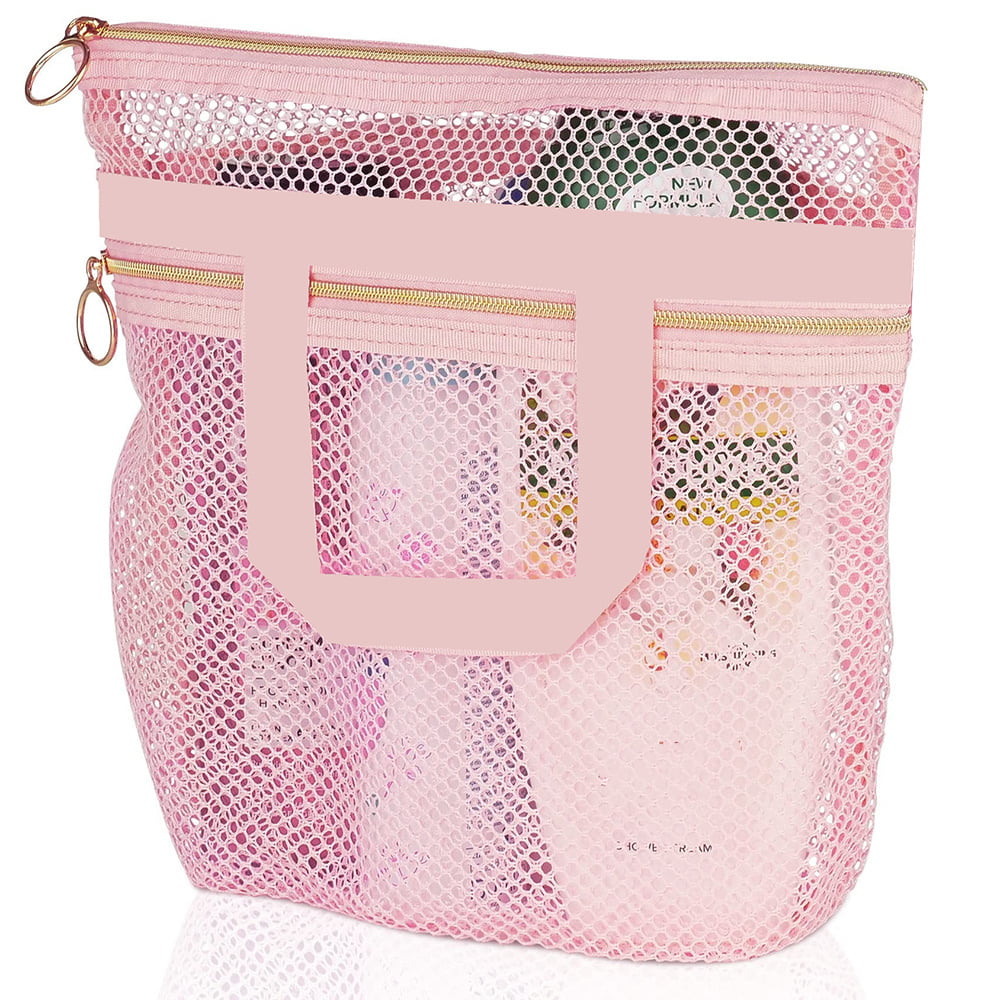 Wrapables Quick Dry Portable Mesh Shower Caddy/Tote/Organizer Pink