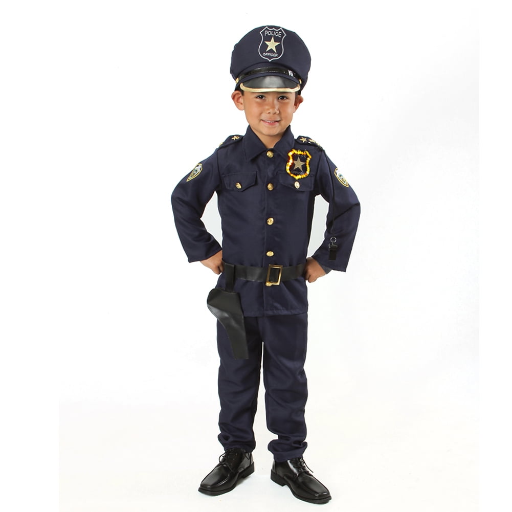 Police Officer Costume Set for Kids Light up Badge on Shoulder Size 6 7 ...