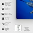 thumbnail image 4 of Wynwood Studio Nautical and Coastal Wall Art Canvas Prints 'Humpback Whale Pair by David Fleetham' Marine Life - Blue, Brown, 4 of 5