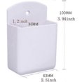 thumbnail image 2 of Pack of 4 White Remote Holders Wall Mount Storage Box, 2 of 5
