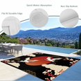 thumbnail image 3 of Japanese Style Outdoor Rug for Patio/Deck/Porch, Non-Slip Large Area Rug 6 x 9 Ft, Modern Cranes Cherry Flower Wave Red Brown Indoor Outdoor Rugs Washable Area Rugs, Camping Rug Carpet Runner, 3 of 8