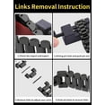 thumbnail image 6 of ChainsHouse Wristband ID Bracelets for Men, Personalized Bracelets for Mom Gift Black Chunky Bracelet Bangle Jewelry for Birthday Gift, with Removal Tool, 10/15/15.5MM Width, 8.27/8.66"Length(Box), 6 of 8