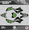 Green, variant on Kalair GFX Graphics Kit for Kawasaki KLX110 (2010-2023) Cyberware Series