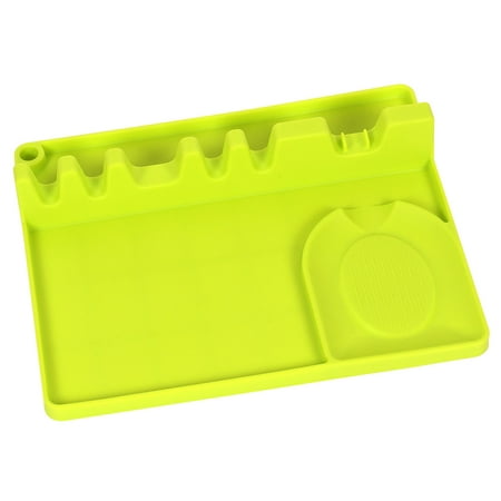 

Spoon Holder Silicone Spatula Storage Rack 6 Slots Hanging Utensil Rest Kitchen Supply Red