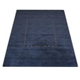 thumbnail image 3 of Rugsotic Carpets Handmade Rugs Hand Knotted Loom Rectangle 5'7''x7'10'' Blue Wool for Indoor Use, 3 of 6