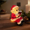 thumbnail image 5 of Battery Operated Lighted Santa Figurine, Resin Christmas LED Table Night Light, Cute Holiday Decor Ornament for Living Room, Bedside, Shelf and Christmas Indoor Home Festive Arrangements, 5 of 6