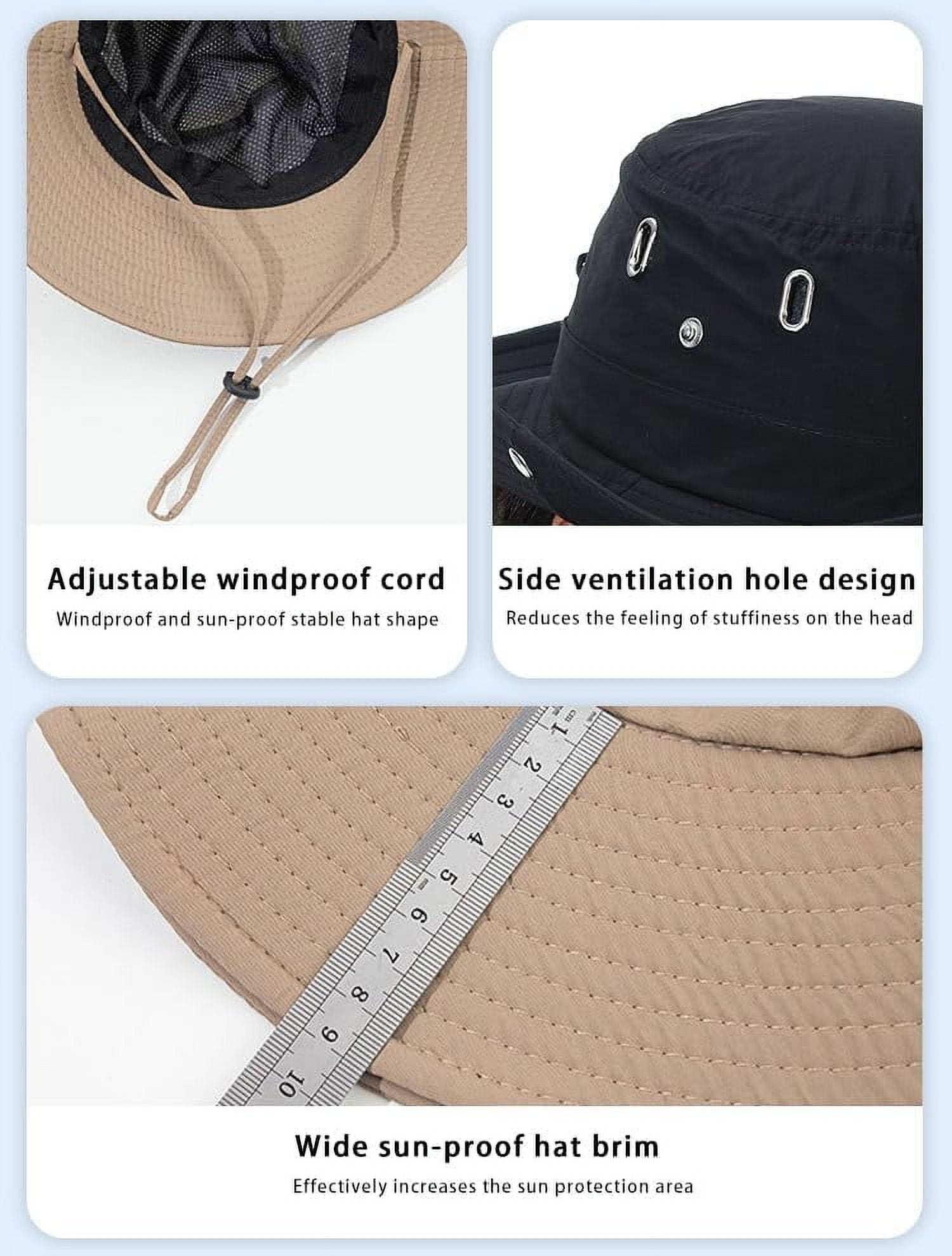 Bucket Hats for Adult Men Women Sun Protection Suitable for Leisure Cycling Bike Helmet (Non-Professional) Mountain Hiking Fishing