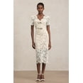 thumbnail image 1 of Vestido Bellabarnetten Maisie con cuello en V y mangas cortas a media pierna de encaje, 1 of 6