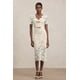 thumbnail image 1 of Vestido Bellabarnetten Maisie con cuello en V y mangas cortas a media pierna de encaje, 1 of 6