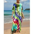 thumbnail image 4 of Bsubseach Paréo de Maillot de Bain Coloré Caftan Robe de Plage pour Femmes Longue Paréo de Bikini Grande Taille, 4 of 5