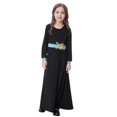 thumbnail image 2 of Musulmana Abayas Flor cinturo Túnica Vestidos Ropa Islámica Para 2XL Baoblaze Vestido de niña musulmana, 2 of 8