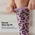thumbnail image 4 of COUVER Women's Animal Print Knee High Fashion Socks Zebra Light Grey One Size 1 Pair (Womens), 4 of 6