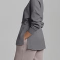 thumbnail image 2 of Yokua Womens Sweatshirt Oversized Half Zip Up Drawstring Waist Long Sleeve Side Slits Soft Casual Pullover Sweatshirts Tops, 2 of 8