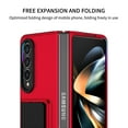 thumbnail image 3 of Nalacover for Samsung Galaxy Z Fold 4 5G, Folding of Three-Dimensional Support Kickstand Hard PC Back Shockproof Bumper Protective Luxury Silicone Phone Cover For Samsung Galaxy Z Fold 4 5G, Red, 3 of 14