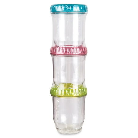 UPC: 0071617093341 | ArtBin Twisterz Jar Set Small/Tall 3/Pkg-Multi-Colored Lids