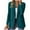 Navy, variant on BRGZLK Women's Open Front Blazer Business Fall Fashion Solid Casual Long Sleeve Lapel Button Slim Fit Suit Jacket with False Pocket Army Green M