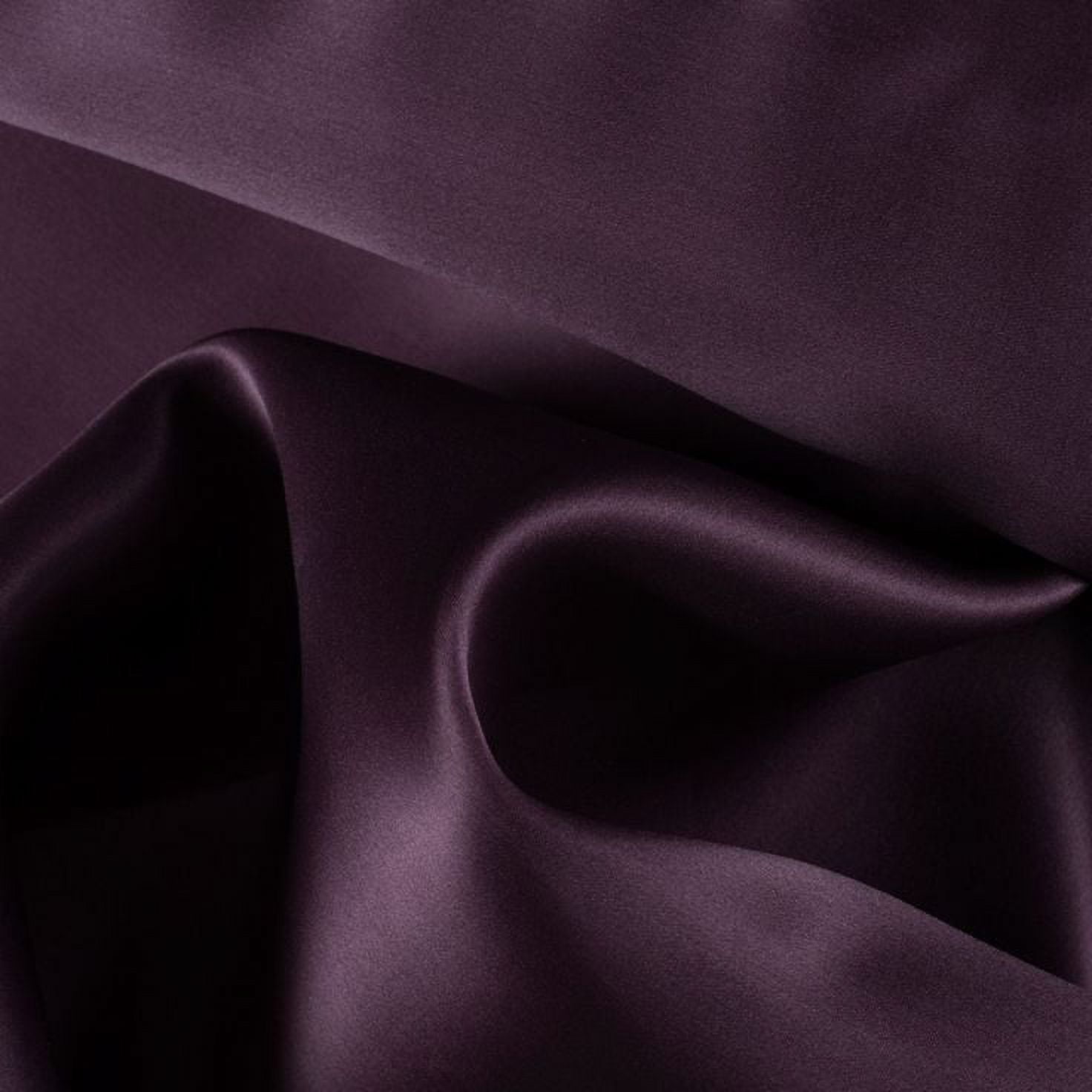MDS Pack of 10 Wedding 12 x 108 inch Satin Table Runner for Wedding Banquet Decoration -Plum