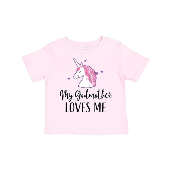 Inktastic Godmother Loves Me Unicorn Girls Girls Toddler T-Shirt